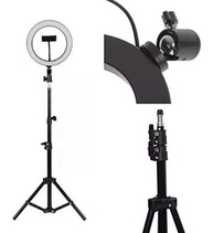 Kit Ring Light 26cm com Tripé e Suporte para 4 Celulares - Iluminação Profissional para Youtubers e Selfies - imagem 2
