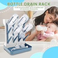 Suporte Vertical para Secar Mamadeiras com Bandeja Coletora Removível - Organize e Economize Espaço com Estilo - imagem 4