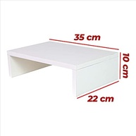 Suporte para Monitor MDF Branco com Armazenamento – Design Moderno para Escritório e Casa - imagem 3