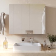 Espelheira Suspensa Moderna com Prateleiras para Banheiro - Design Klein Elegante - imagem 2