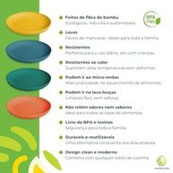 Kit com 4 Pratos de Fibra de Bambu | Sustentáveis, BPA-Free e Resistentes - imagem 5