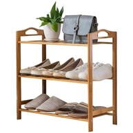 Sapateira Tripla de Bambu com 3 Prateleiras - Organizador Elegante e Sustentável para Sapatos - imagem 2