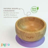 Tijela de Bambu com Ventosa Pippo - Segura, Sustentável e Livre de BPA para Refeições sem Bagunça - imagem 5
