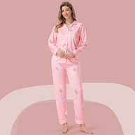 Pijama Feminino Manga Longa: Conforto e Estilo SY12 - imagem 2