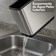 Escorredor Porta Talheres Aço Inox com 4 Divisórias e Sistema de Drenagem - Design Moderno para Cozinha Organizada - imagem 4