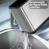 Escorredor Porta Talheres Aço Inox com Drenagem - 4 Divisórias Moderno e Compacto - imagem 4