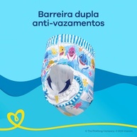 Fralda Pampers Splashers Baby Shark para Piscina Tamanho XG - 10 Unidades - imagem 4