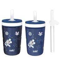 Conjunto de Copos Disney Mickey Mouse Zak Designs - Canudos Antivazamento com Tampa Segura - imagem 1