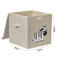 Caixa Organizadora Infantil com Tampa em Linho - Design Animal Box da Oky's (Zebra) - imagem 3