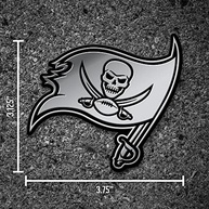 Adesivo 3D NFL Tampa Bay Buccaneers Cromado - Mostre seu Espírito de Fã! - imagem 5