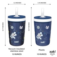 Conjunto de Copos Disney Mickey Mouse Zak Designs - Canudos Antivazamento com Tampa Segura - imagem 4