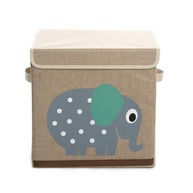 Caixa Organizadora Infantil com Tampa Estampa Elefante - Prática, Dobrável e Versátil - imagem 1