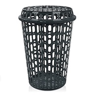 Cesto Plástico Telado com Tampa 60L - Organize com Estilo e Praticidade! - imagem 2
