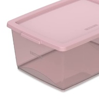 Caixa Organizadora Plástica 15L com Tampa Rosé - Linha My Closet | Organize com Estilo e Praticidade - imagem 4