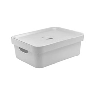 Caixa Organizadora Cube M com Tampa - Branco | Solução Moderna para Ambientes Organizados - imagem 2
