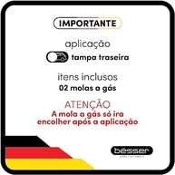 Par Amortecedor Porta Malas C3 2012-2021 - Tampa Traseira Reforçado Gás - imagem 5