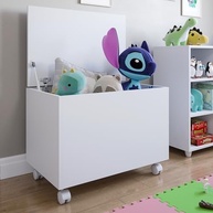 Baú Infantil com Rodízios e Tampa - Organizador de Brinquedos Moderno e Prático - imagem 2