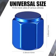 20 Tampas de Válvula de Pneu Hexagonais em Alumínio Azul - Proteção Universal para Carros e Motos - imagem 4