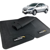 Jogo de Tapetes Borracha Automotivo Premium com Logo Bordado - 5 Peças para Chevrolet Prisma (2012-2015) - imagem 2