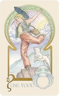 Ethereal Visions Tarot: Baralho Iluminado com Arte Nouveau e Ouro - imagem 4