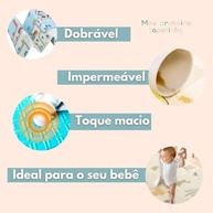 Tapete Térmico Sensorial Infantil 178x118cm - Tatame Macio Dupla Face com Estampas Animadas para Brincadeiras Seguras - imagem 4