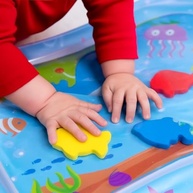 Tapete Sensorial Aquático Inflável para Bebês - Estimulação Visual e Tátil com Peixes Coloridos - imagem 4