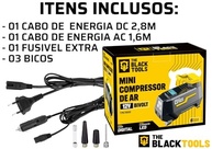 Compressor de Ar Portátil 120W The Black Tools TCM100: Pneu Sempre Cheio, Onde Estiver! - imagem 4