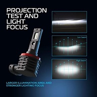 Lâmpada LED Ultra Force One 6000K H8 H9 H11 H16 Tech One: Iluminação Potente e Moderna - imagem 5