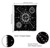 Pano de Altar 12 Constelações - 18x18 - Tecido Sagrado para Wicca, Bruxaria e Espiritualidade - imagem 3