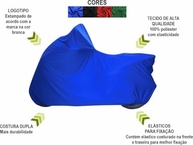 Capa de Tecido Premium para Yamaha Fluo 125 com Logo Exclusivo - Proteção e Estilo (Azul) - imagem 5