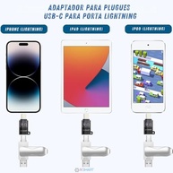 Adaptador OTG USB C para Lightning: Áudio, Teclado, Mouse e Mais para iPhone e iPad - imagem 5