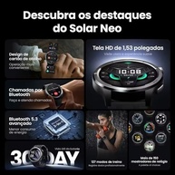 Smartwatch Solar Neo BT 5.3: Elegância e Tecnologia na Tela de 1.53" – Compatível com Android e iOS - imagem 5