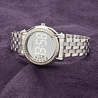 Relógio Champion Digital Prata com Strass – Elegância e Tecnologia - imagem 2