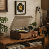 Vitrola Raveo Studio Maple: Som Clássico com Tecnologia Bluetooth e USB - imagem 5