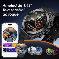 Smartwatch AURAFIT com Tela AMOLED 3,6cm, IA ChatGPT, IP68, Chamadas Bluetooth e 150+ Modos Esportivos - imagem 5