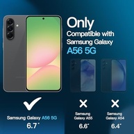 JETech Capa Fosca 3 em 1 para Samsung Galaxy A56 5G: Proteção Completa com 2 Protetores de Tela - imagem 3