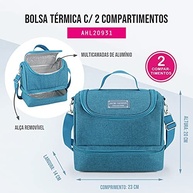 Bolsa Térmica com 2 Compartimentos Jacki Design - Mantenha Alimentos Frescos com Estilo - imagem 3