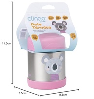 Pote Térmico Coala Cinza/Rosa - Mantenha Sua Refeição Fresca ou Quente por Mais Tempo - imagem 4