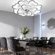 Ventilador de Teto Flor LED 88cm - Fandelier Slim 144W com Luz Regulável, 6 Velocidades, Controle Remoto, Design Moderno - imagem 1
