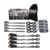 Kit 4 Correias Catraca Tie Down 2,5cm x 4,5m - 997kg Carga Segura - imagem 2