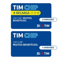 TIM Chip Kit: 10 Chips Pré-Pagos (Com e Sem Recarga) - imagem 1