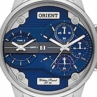 Relógio Orient Masculino Prata Dual Time - imagem 2