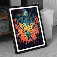 Quadro Stranger Things Eddie Munson 40x60cm - Moldura Ecológica com Tinta Solvente - imagem 3