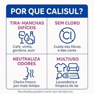 Percarbonato de Sódio Calisul 1kg – Alvejante Sem Cloro, Oxigênio Ativo, Tira Manchas e Branqueador - imagem 5