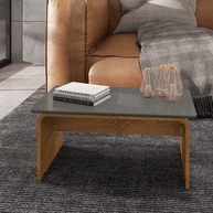 Mesa de Centro Moderna Lilibeth em Titanium/Naturale - Design Retrô para Sala de Estar - imagem 4