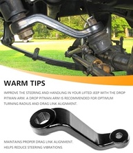 Braço Drop Pitman para Jeep Wrangler TJ/YJ e Cherokee XJ/Comanche MJ - Melhoria de Direção e Manuseio - imagem 5