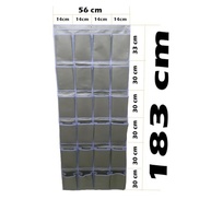 Sapateira 24 Nichos com 12 Pares - Organizador de Porta e Parede para Calçados até 42/43 em TNT Preto - imagem 3