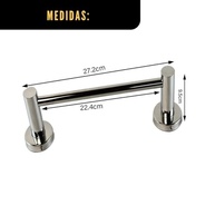 Suporte para Toalha de Rosto e Mão LUMAI em Aço Inox 28cm – Fixação por Parafuso, Ideal para Banheiro e Lavabo - imagem 4