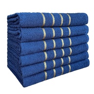 Kit 4 Toalhas de Banho 100% Algodão com Alta Absorção - 70x130cm Azul Escuro - imagem 1