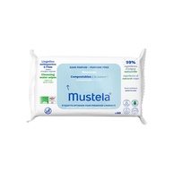 Mustela Toalhas Umedecidas Compostáveis Sem Perfume 60 Unidades - 99% Ingredientes Naturais para Bebês e Crianças - imagem 1